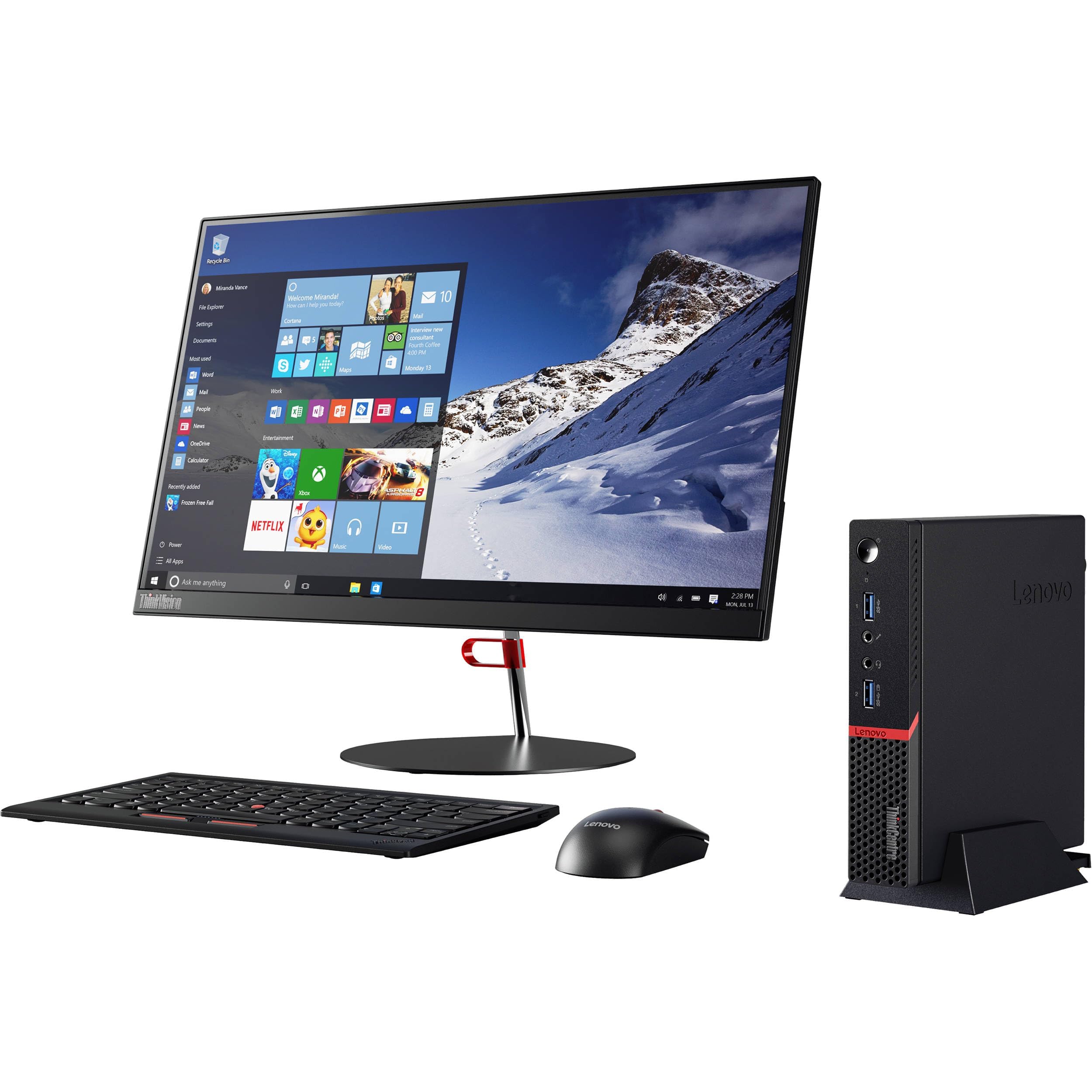 Lenovo ThinkCentre M715Q Mini Desktop Computer PC, AMD Ryzen 5 Pro